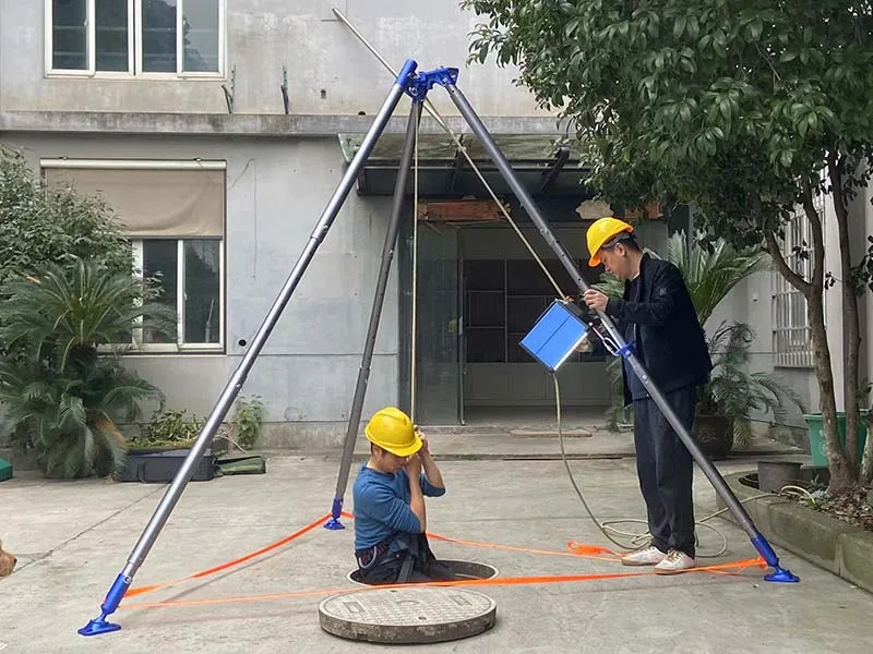 Trípode para rescate de emergencia